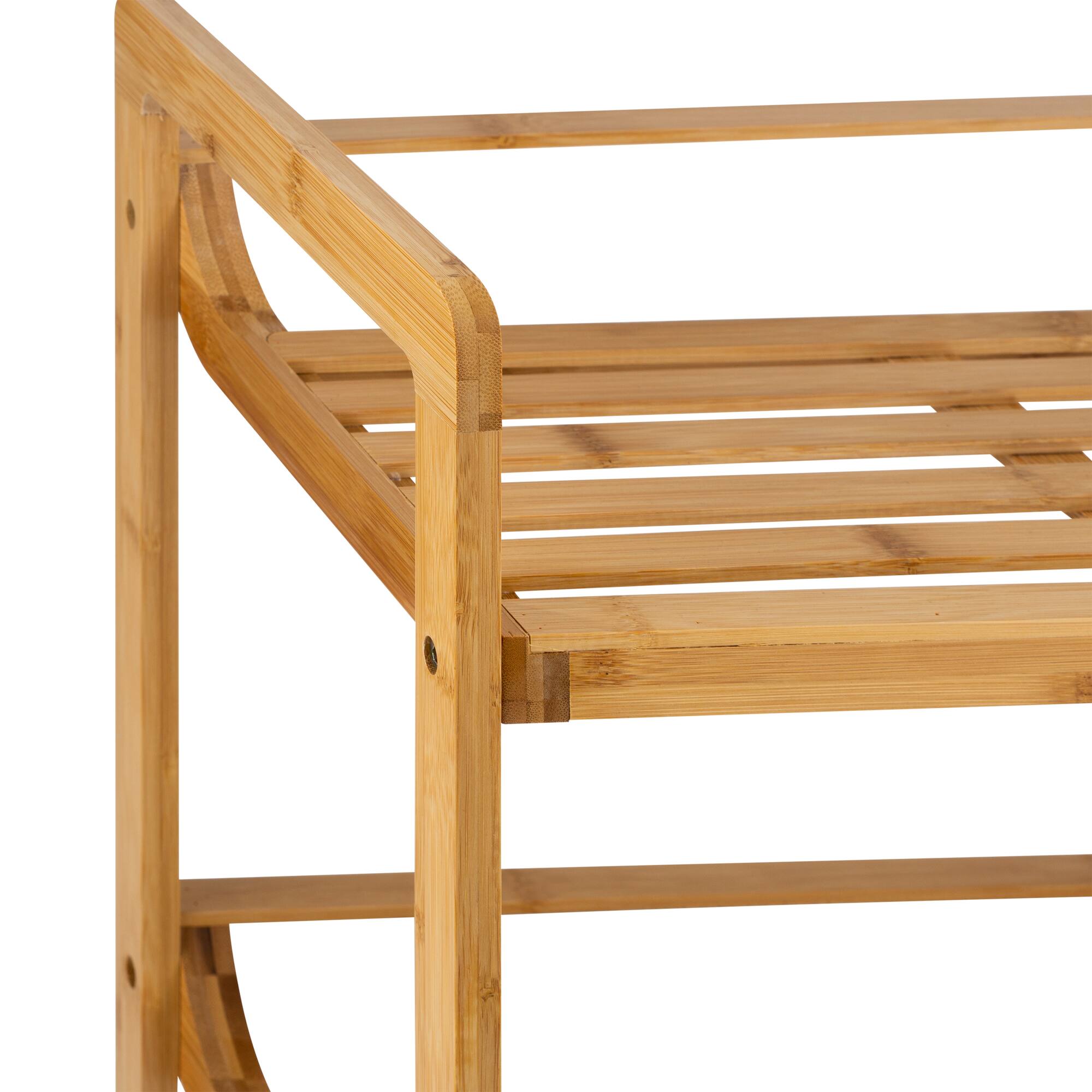 Organize It All Bamboo Double Wide 3-Tier Shelf